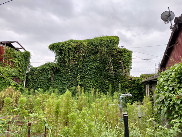 北九州市若松の衰退商店街、バラック群