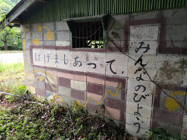 十津川村の二村小学校跡、手作りの廃トンネル