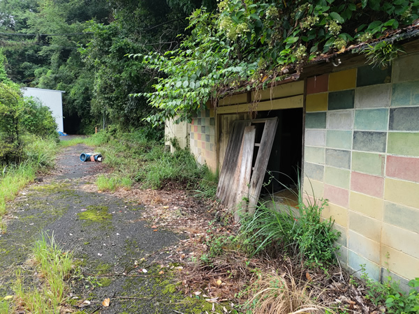 十津川村の二村小学校跡、手作りの廃トンネル