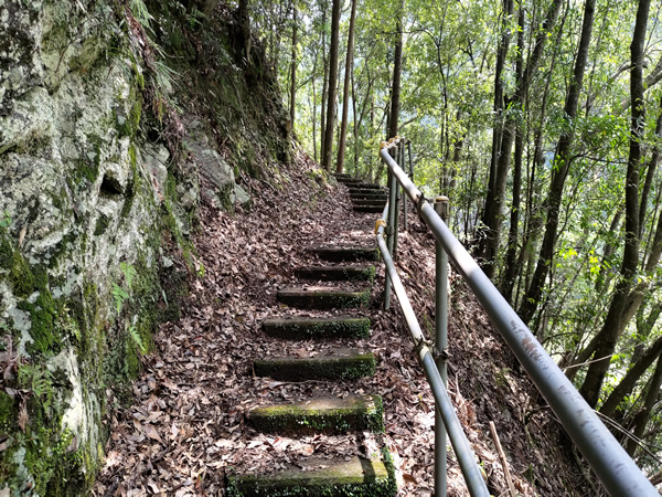 十津川村の廃集落に通じる鹿淵吊り橋