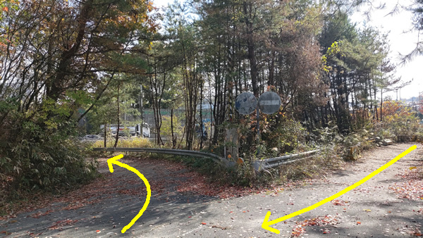 名阪国道の旧針インターチェンジ跡