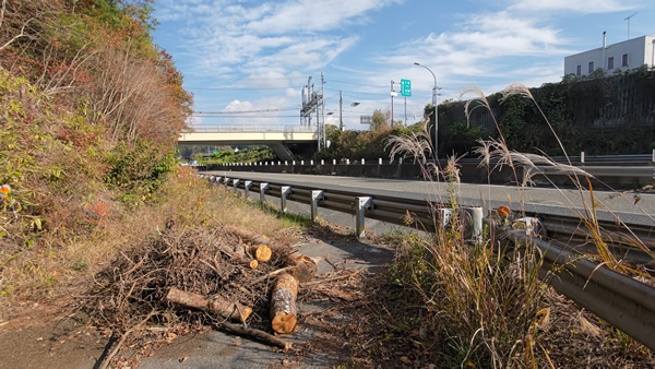 名阪国道の旧針インターチェンジ跡