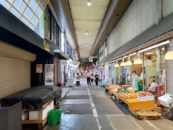 2回の大火災で商店街の半分が焼失した旦過市場